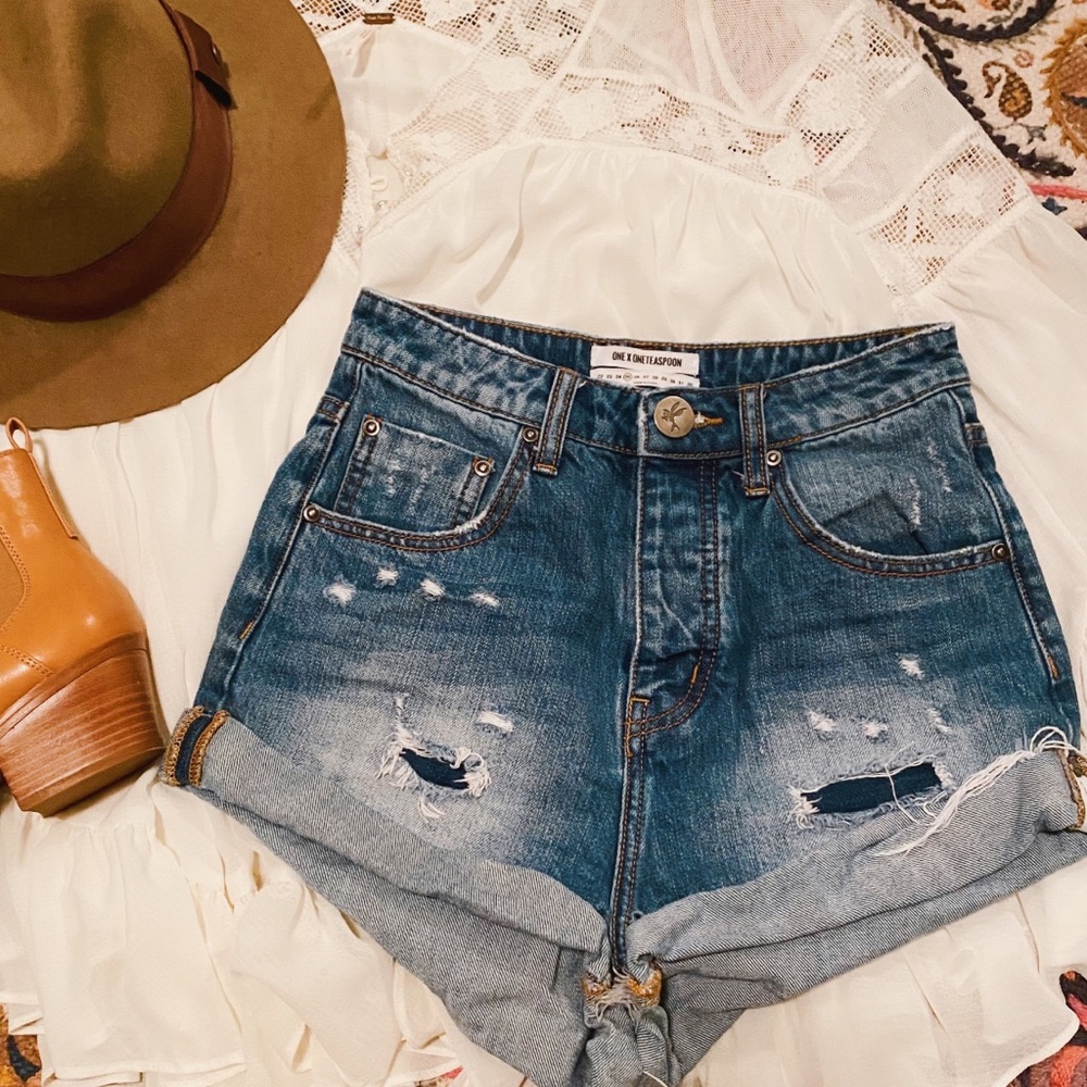 ONE x One Teaspoon High Waist Bandits 25